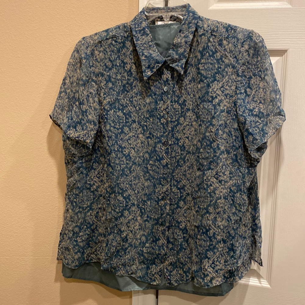 Vintage Vision Apparel 100% silk blouse